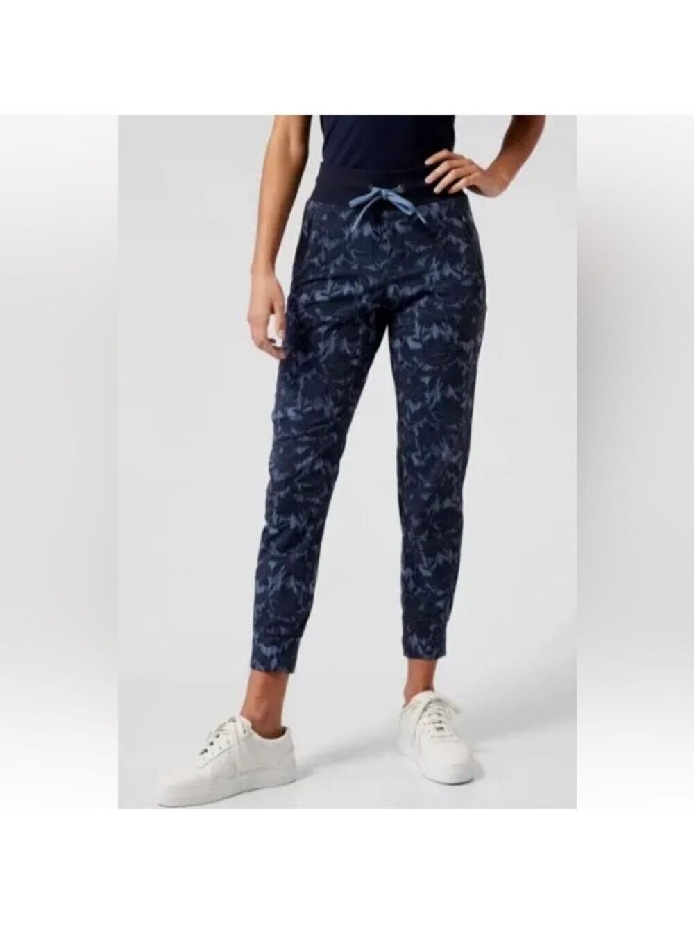 Athleta Trekkie North Printed Jogger Pants - Women's Plus Sz 22 Navy floral